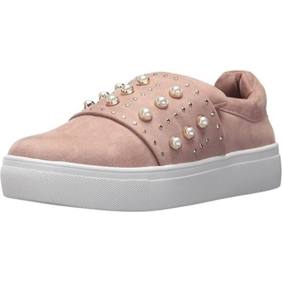 STEVEN by Steve Madden Women's Deylin Sneaker Blush Pink Soft Faux Suede Sz 8.5 - Picture 1 of 10